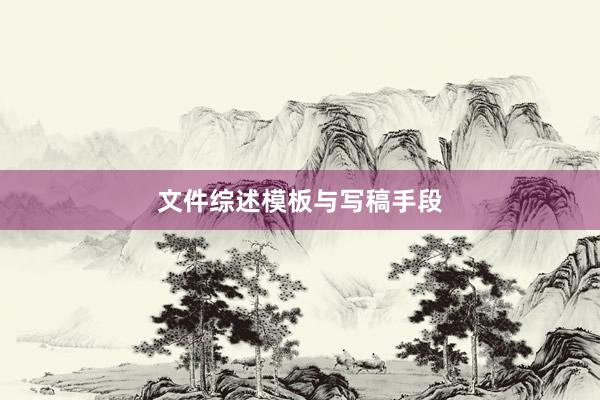 文件综述模板与写稿手段